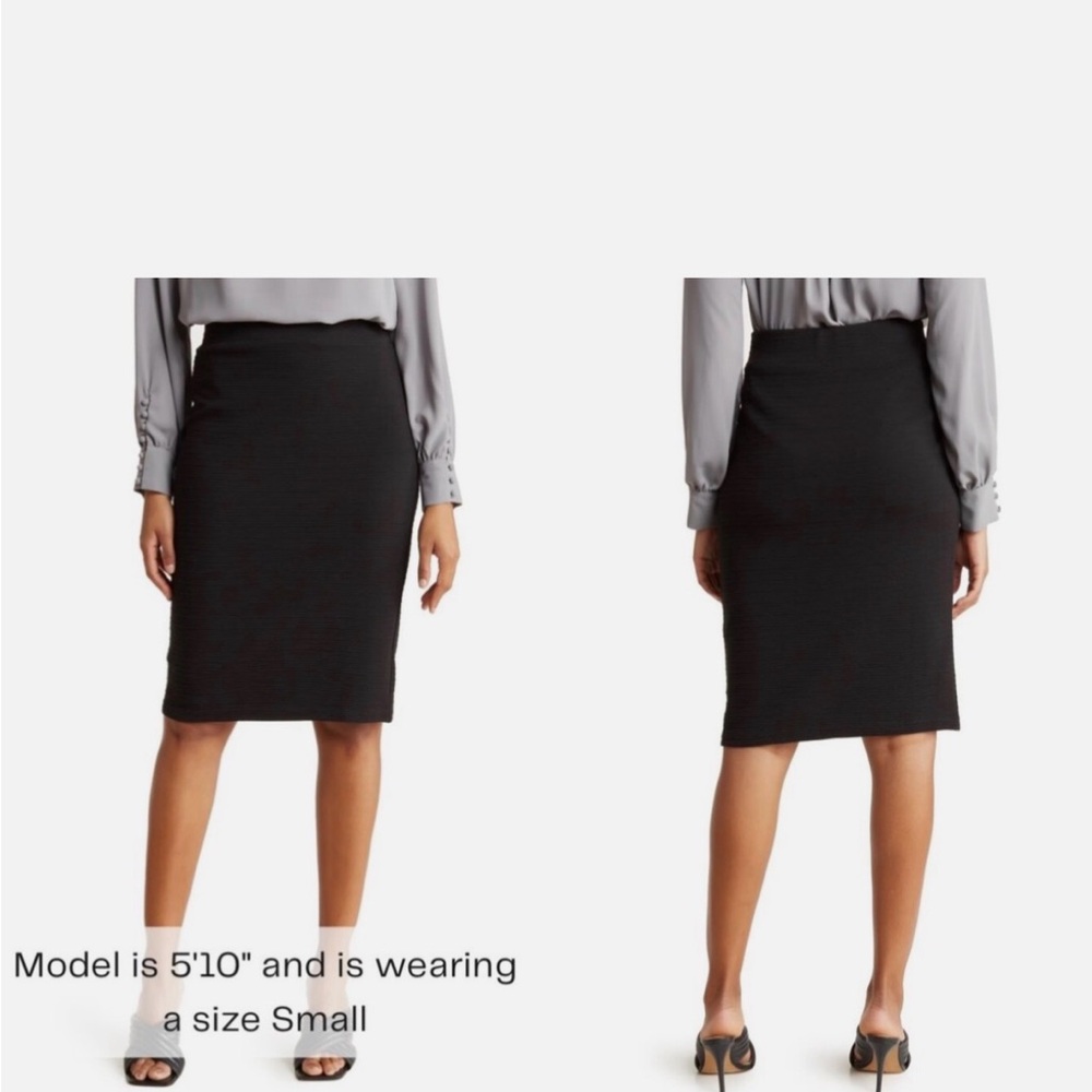 Tahari *size L*Elegant Black Pencil Skirt